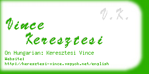 vince keresztesi business card